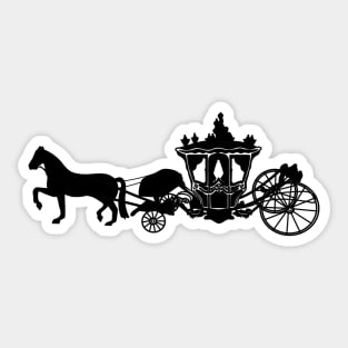 Silhouette of Louis XV's dolphin carriage Sticker